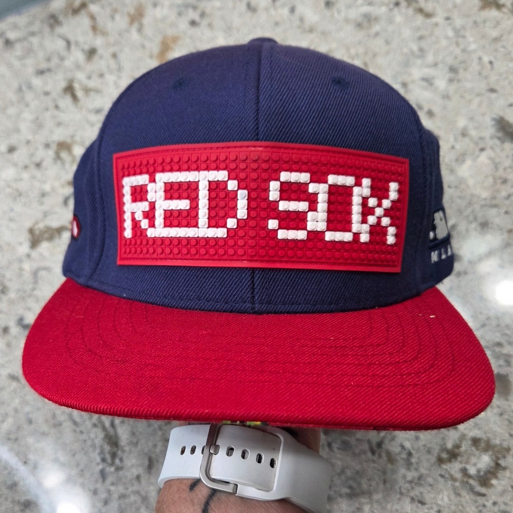 Boston Red Sox MLB Baseball Cap Red Blue Snapback Hat Pixel Design